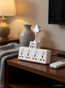 EMBox Multi Plug Adapter with 20W Type-C PD Charging 4 Socket Extension Boards