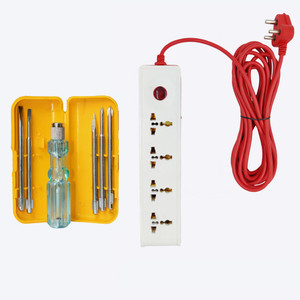 Walkers WKCB193M1 4 Socket and 1 Switch Power Extension Board with 5in1 Screwdriver 4  Socket Extension Boards