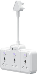 Portronics Power Plate Nano, 3-in-1 Power Extender with Individual Switches & Flexible Cord 3 Socket Extension Boards