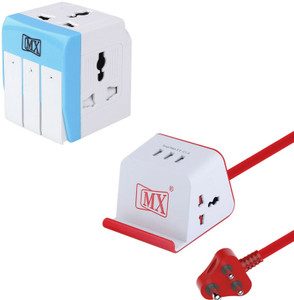 MX Universal Multi-Plug with Switch|Cube Spike Protector With USB 3Mtr ...