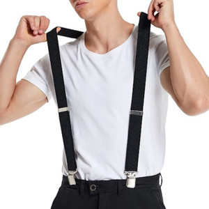 Yeahmom Y-Back Suspenders for Men Black - Image 6