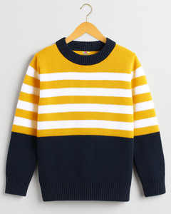 Kuchipoo Printed Round Neck Casual Boys Multicolor Sweater