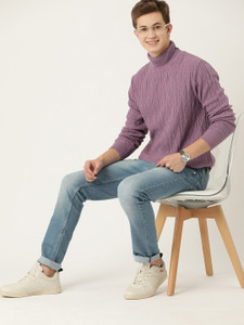Mast & Harbour Houndstooth Crew Neck Party Men Multicolor Sweater