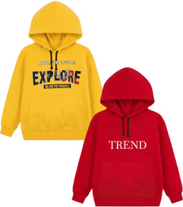 FLIPSTONE Printed Hooded Neck Casual Boys & Girls Multicolor Sweater