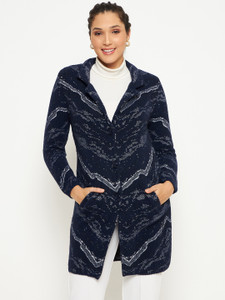 DUKE Self Design V Neck Casual Women Blue, Light Blue Sweater