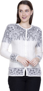 chatanya Printed Round Neck Casual Women Multicolor Sweater