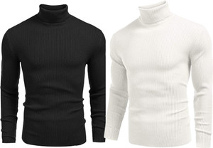 SHUBEM ENTERPRISES Solid High Neck Casual Men Multicolor Sweater
