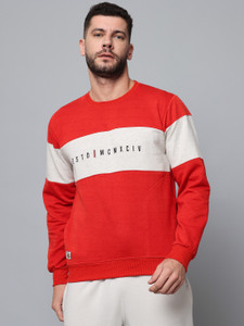 ARRONE Colorblock Round Neck Casual Men Multicolor Sweater