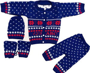 Paryag Printed Round Neck Casual Baby Boys & Baby Girls Multicolor Sweater