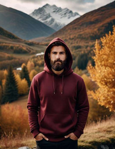 ClotheCraft Solid Hooded Neck Casual Men Maroon Sweater