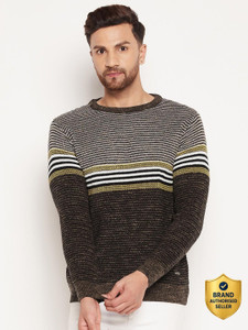 DUKE Argyle V Neck Casual Men Blue Sweater