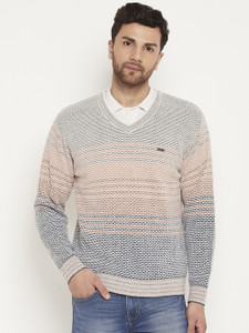 DUKE Self Design V Neck Casual Men Multicolor Sweater