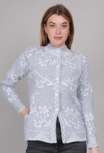 The Sleep Intimo Paisley Round Neck Casual Women White Sweater