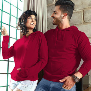 AKSHAT CREATION Full Sleeve Solid Couple Sweatshirt