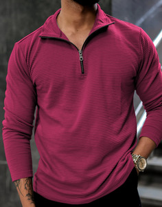 KAJARU Full Sleeve Self Design Men Sweatshirt