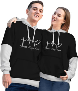 Twinny Zone Full Sleeve Solid Couple Sweatshirt