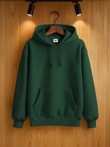 INFIRAX Men Full Sleeve Solid Hooded Sweatshirt - Image 1