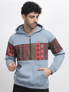 Bullmer Full Sleeve Color Block, Printed Men Sweatshirt