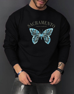 Magneto Solid Men Round Neck Black T-Shirt