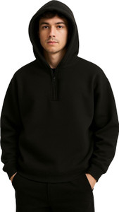 NetClick Full Sleeve Solid Men Sweatshirt