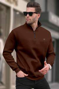 Triptee Full Sleeve Solid Men Sweatshirt