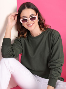 MACK JONNEY Full Sleeve Solid Women Sweatshirt