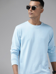 Roadster Full Sleeve Solid Men Sweatshirt