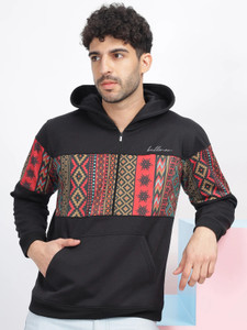 Bullmer Full Sleeve Color Block, Printed Men Sweatshirt