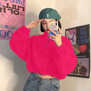 Lripsome Full Sleeve Solid Women Sweatshirt