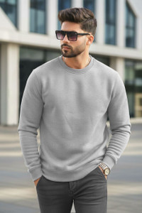 TRIPR Full Sleeve Solid Men Sweatshirt