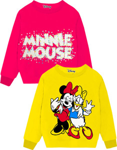 DISNEY BY MISS & CHIEF Full Sleeve Graphic Print Girls Sweatshirt