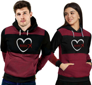 Twinny Zone Full Sleeve Solid Couple Sweatshirt
