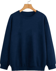 BEING WANTED Full Sleeve Solid Women Sweatshirt