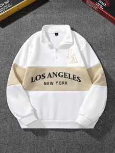 Christy World Full Sleeve Color Block, Printed Men Sweatshirt