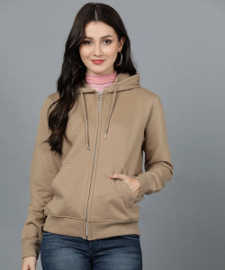 Alan Jones Full Sleeve Solid Women Sweatshirt