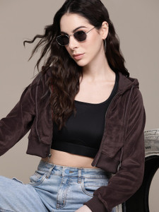 Roadster Full Sleeve Solid Women Sweatshirt