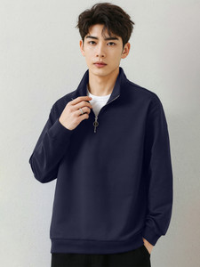 Jump Cuts Full Sleeve Solid Men Sweatshirt