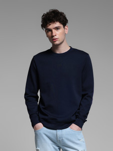 JACK & JONES Full Sleeve Solid Men Sweatshirt