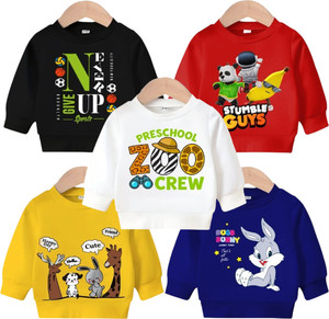 HEYDALS Baby Boys & Baby Girls Typography, Graphic Print Cotton Blend Regular T Shirt