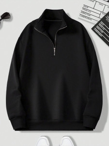 TeeWink Full Sleeve Solid Men Sweatshirt