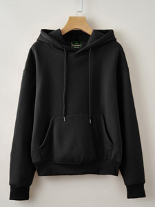GreenFlair Full Sleeve Solid Men Sweatshirt