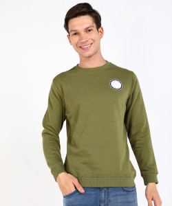 Van Heusen Academy Full Sleeve Solid Men Sweatshirt