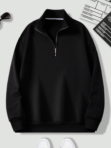 Stockton Full Sleeve Solid Men Sweatshirt
