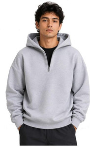 IMSA MODA Men Full Sleeve Solid Hooded Sweatshirt - Image 1