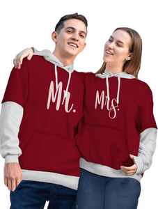 Twinny Zone Full Sleeve Solid Couple Sweatshirt