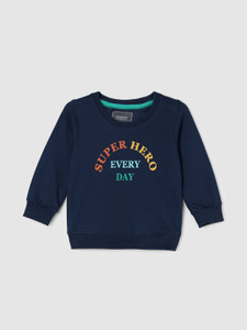 MAX Full Sleeve Graphic Print Baby Boys Sweatshirt