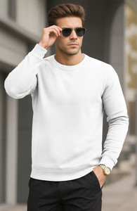 BEING WANTED Full Sleeve Solid Men Sweatshirt