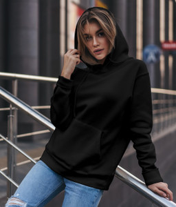 Sahuone Full Sleeve Solid Women Sweatshirt