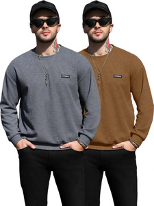 sti Full Sleeve Solid Men Sweatshirt