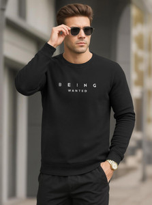 BEING WANTED Full Sleeve Printed Men Sweatshirt